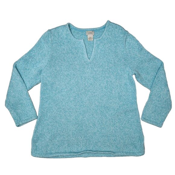 LL Bean Sweater Womens MP Chunky Knitted V Neck‎ Outdoors Gorpcore Hiking Travel - Picture 1 of 8